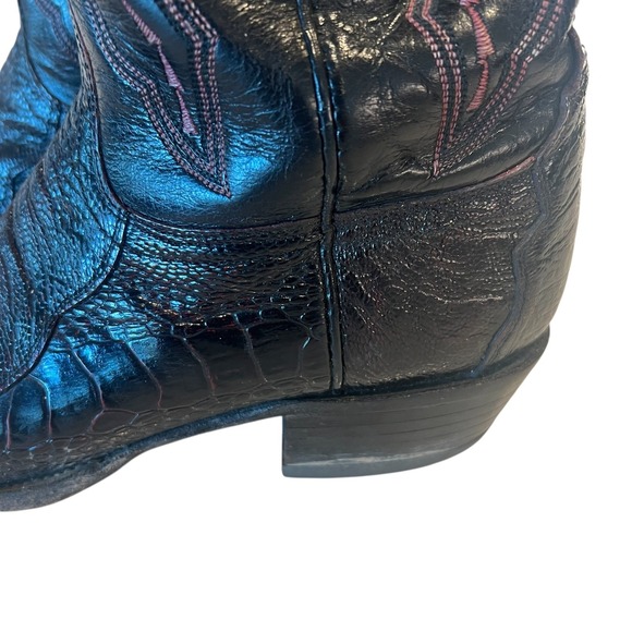 Lucchese 2000 Women's Size 9 Western Cowboy Boots Burgandy Black Leather - Picture 4 of 14